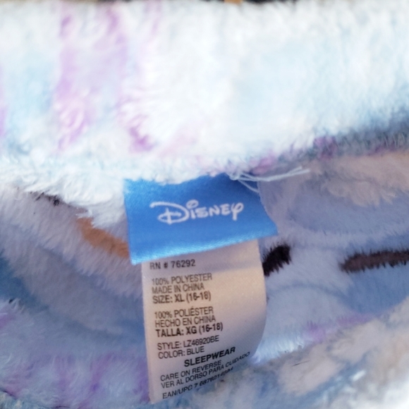 1 Disney Olaf fuzzy sleep drawstring tie pants XL - Picture 3 of 4